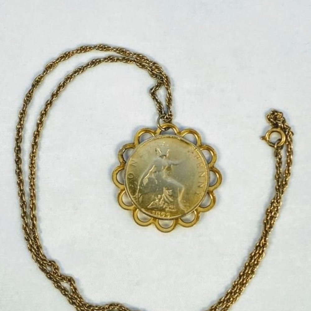 1899 Queen Victoria One Penny necklace
